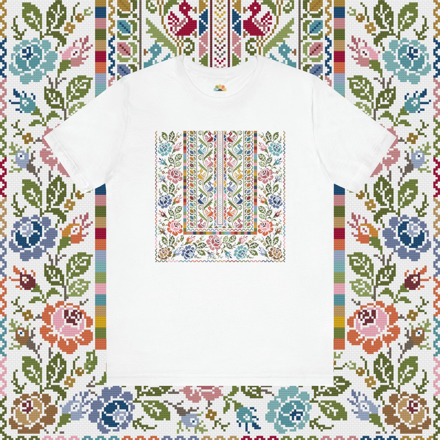 Floral Tatreez T-Shirt - Adult