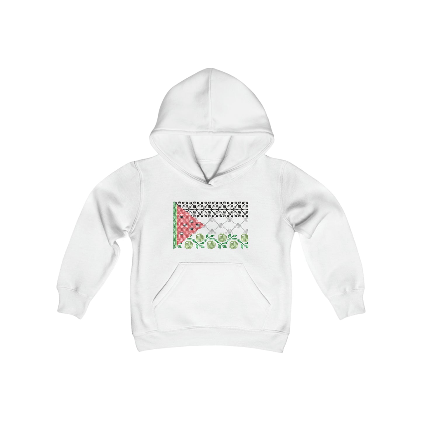 Tatreez Palestine Flag Hoodie - Kids