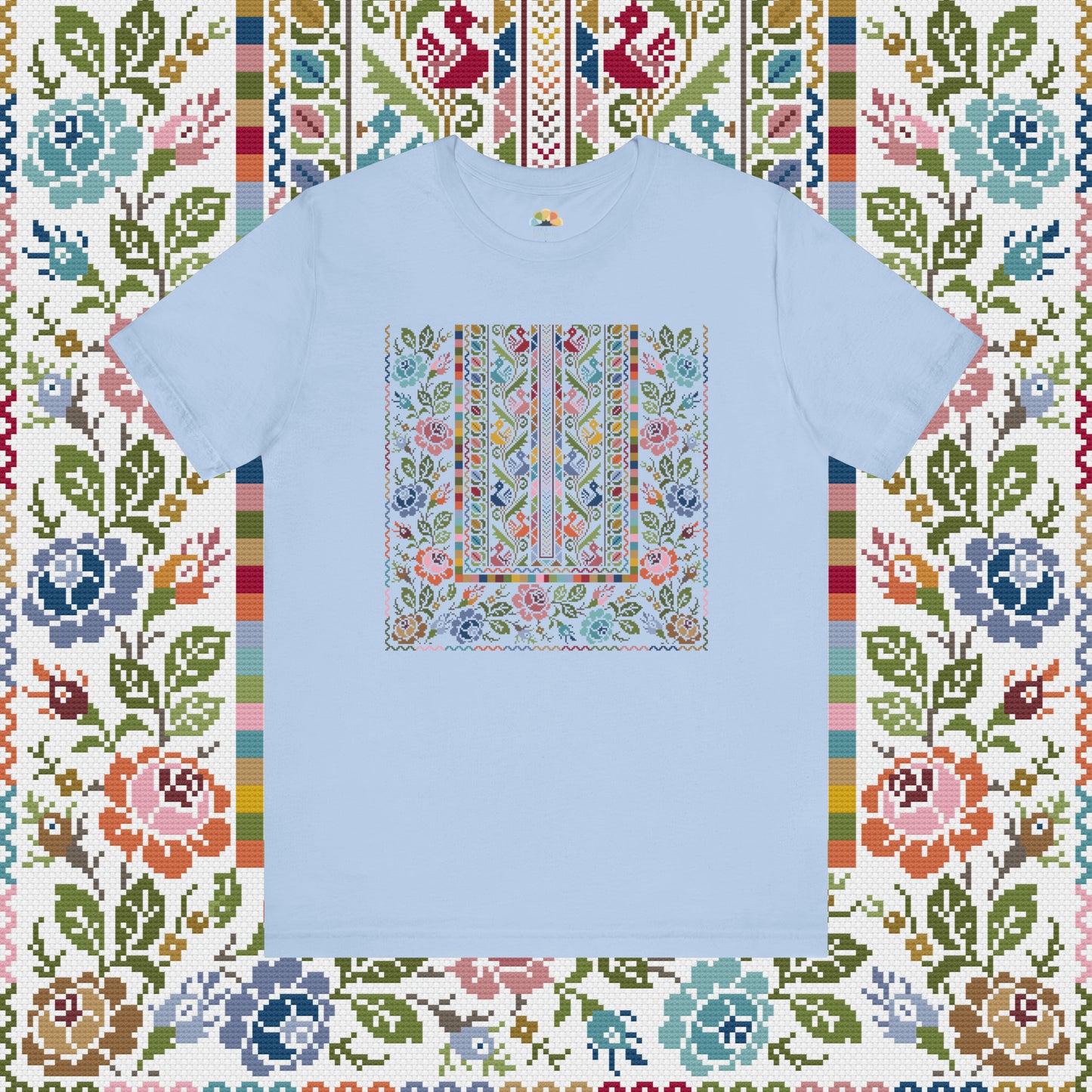 Floral Tatreez T-Shirt - Adult