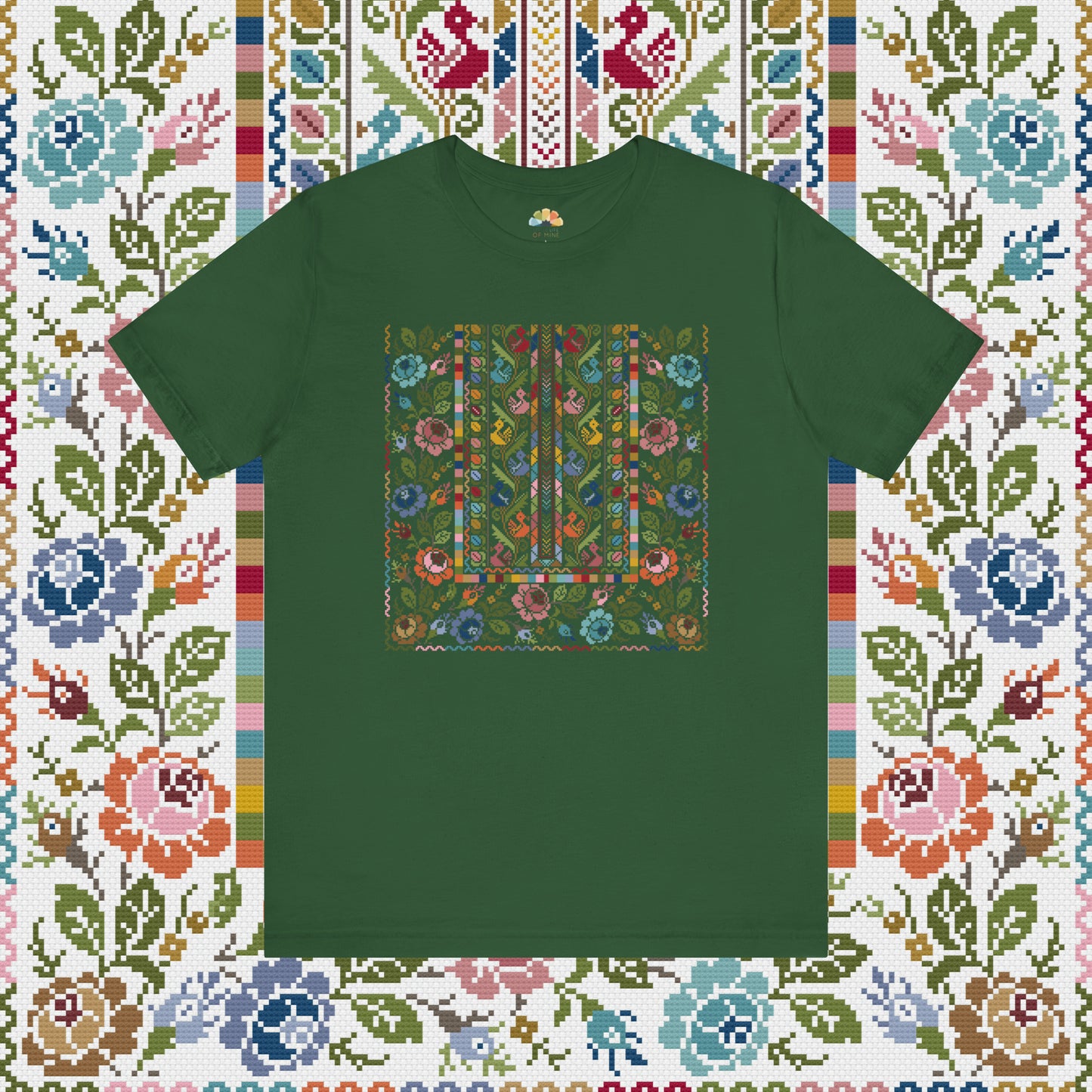 Floral Tatreez T-Shirt - Adult