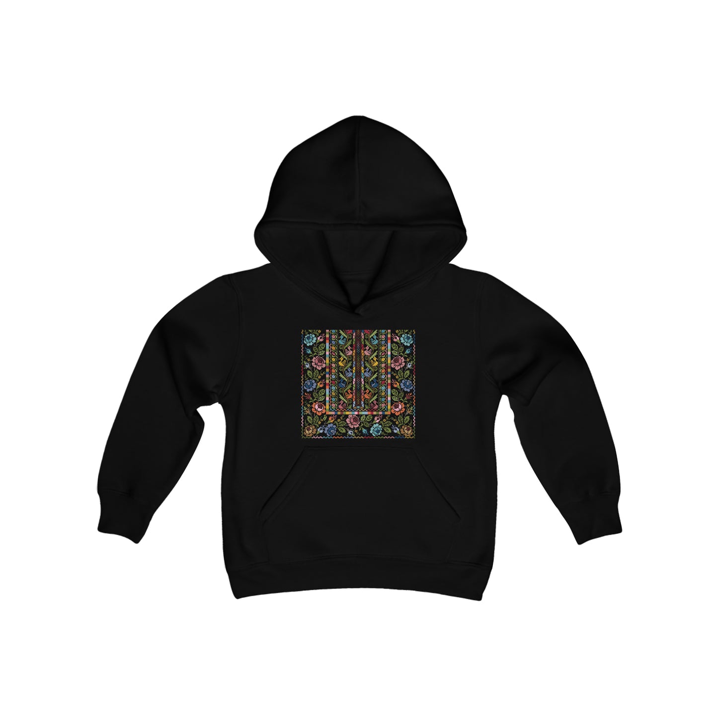 Floral Tatreez Hoodie - Kids