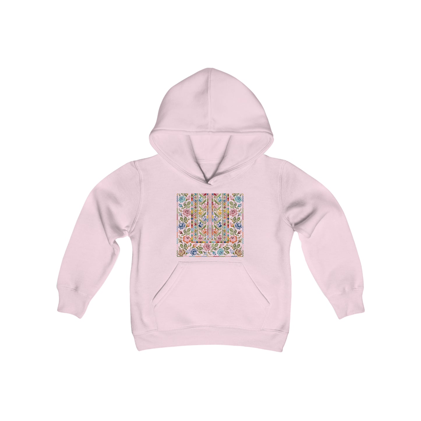 Floral Tatreez Hoodie - Kids