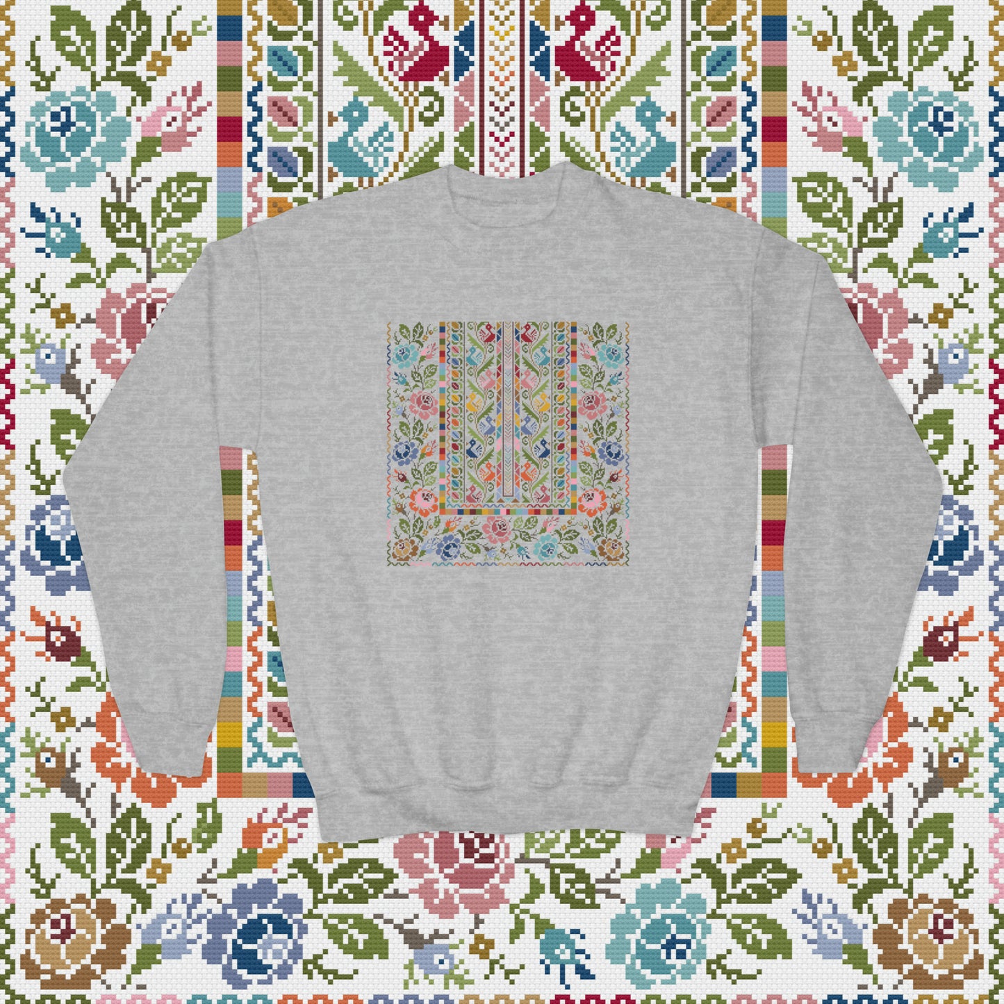 Floral Tatreez Sweatshirt - Kids