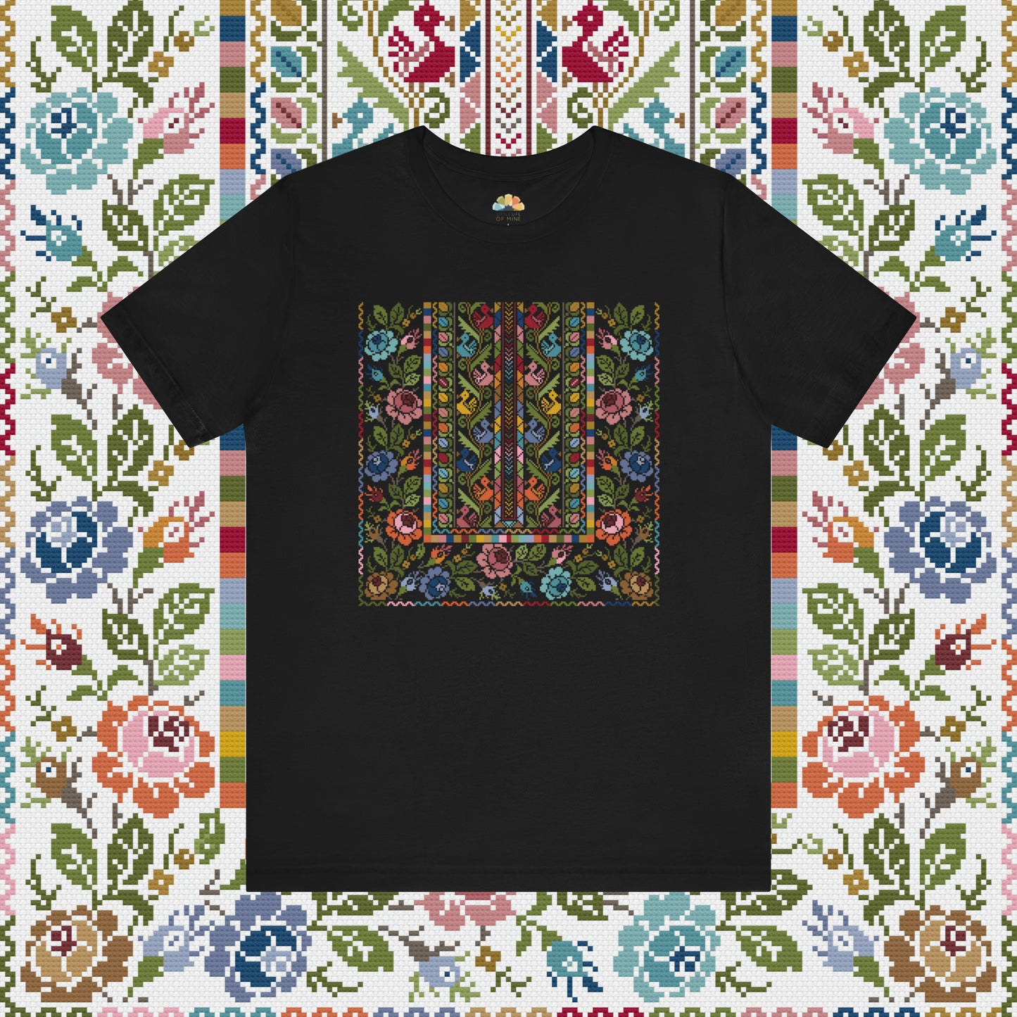 Floral Tatreez T-Shirt - Adult