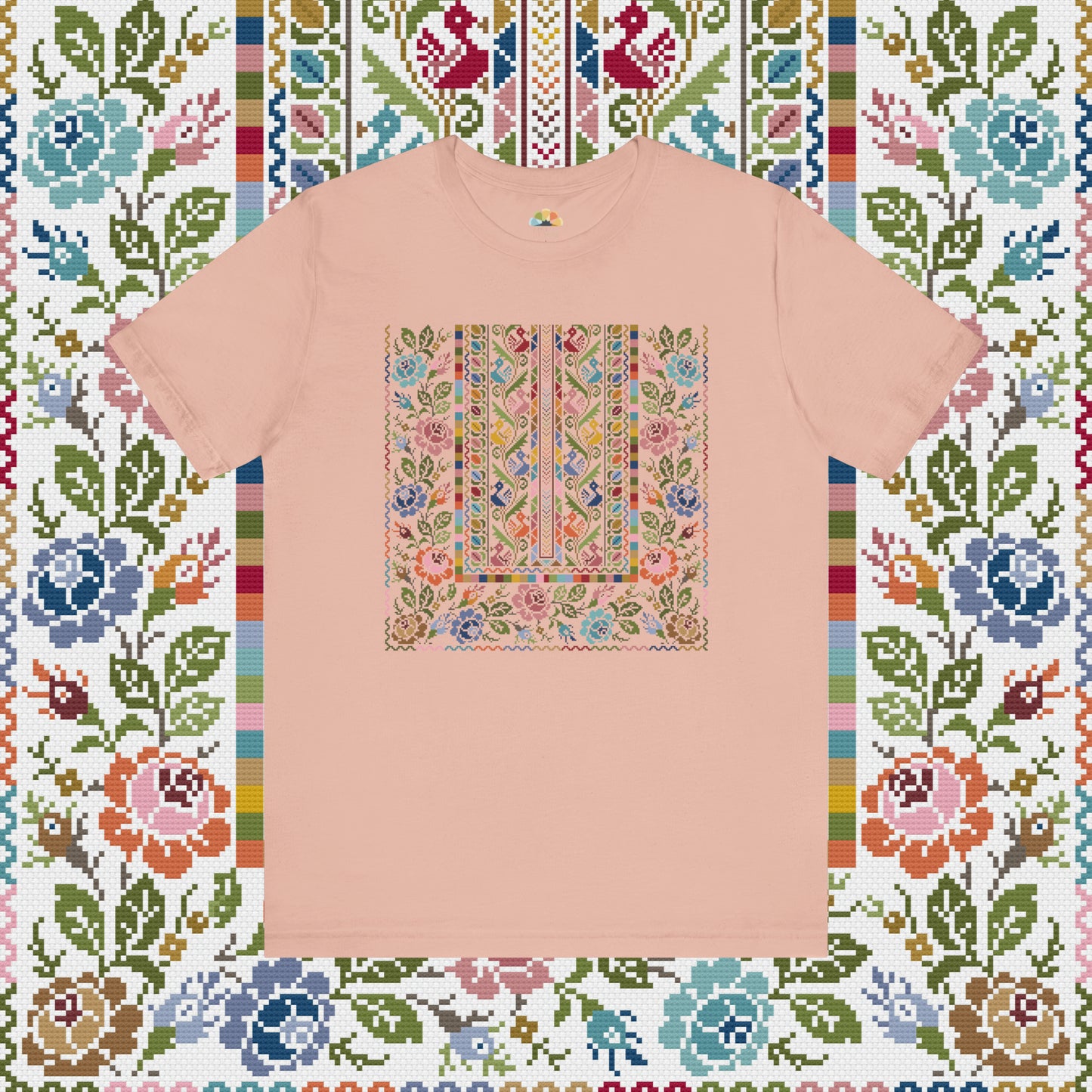 Floral Tatreez T-Shirt - Adult