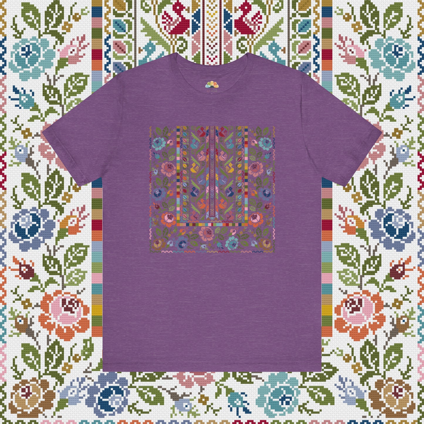 Floral Tatreez T-Shirt - Adult
