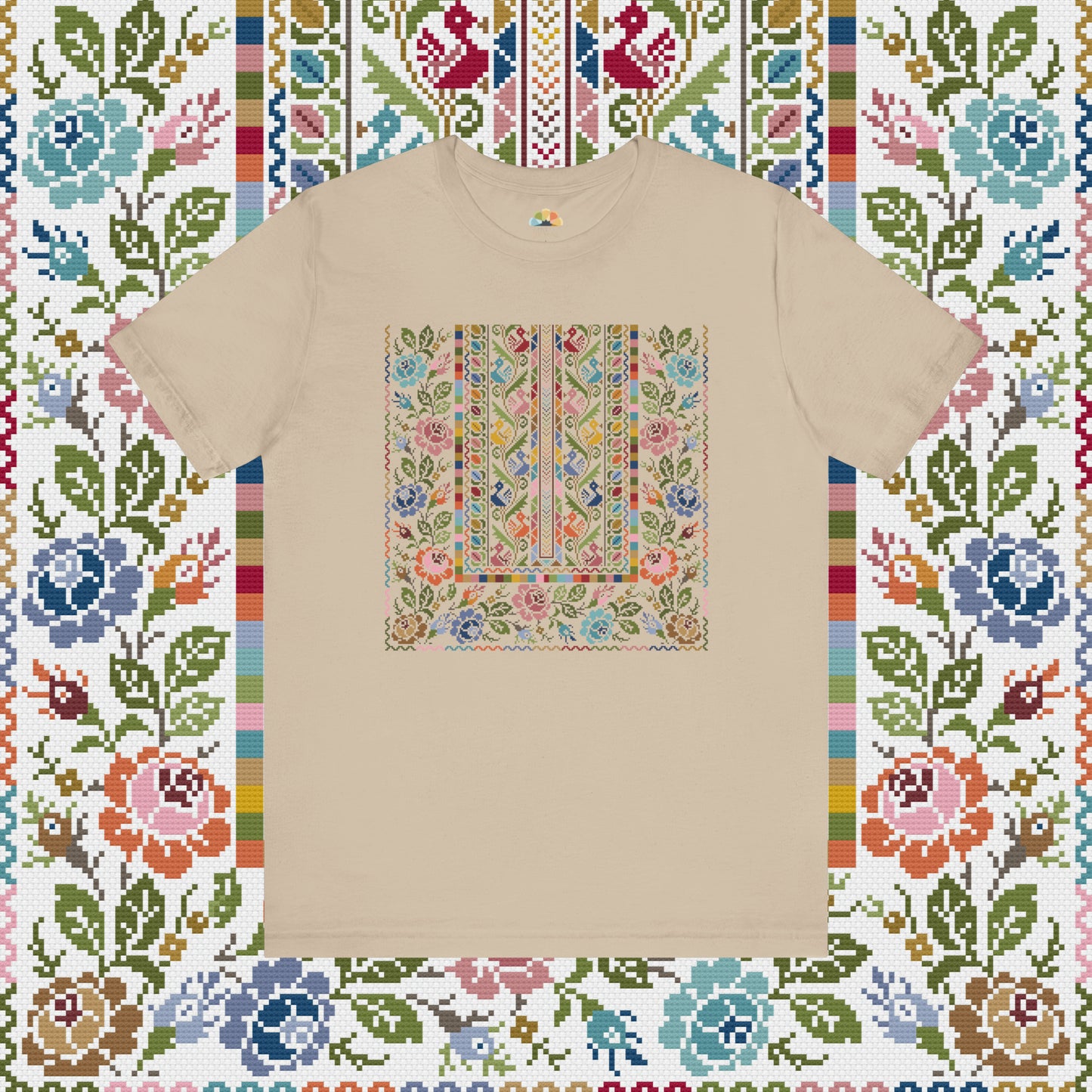 Floral Tatreez T-Shirt - Adult
