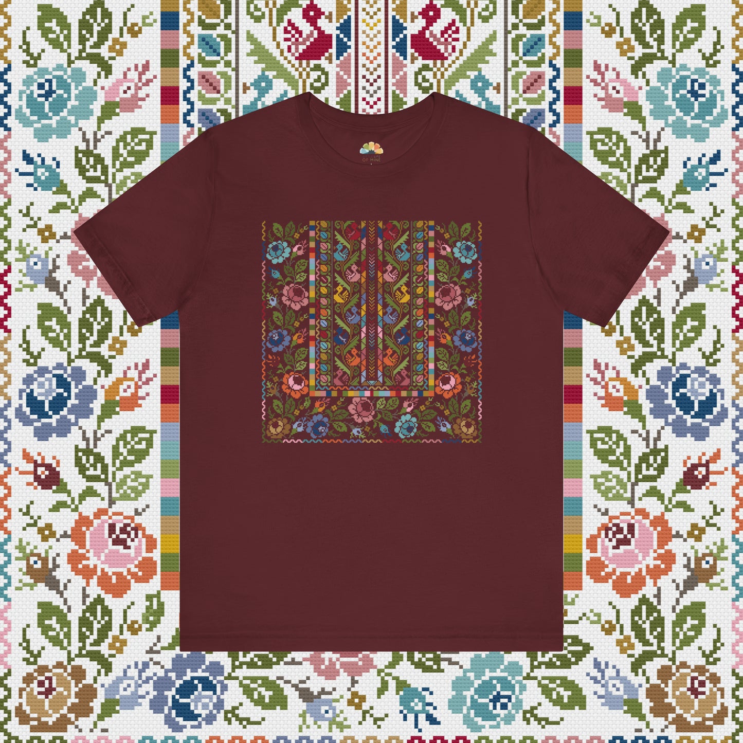 Floral Tatreez T-Shirt - Adult