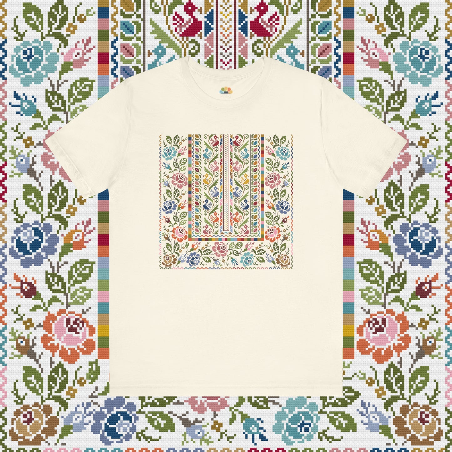 Floral Tatreez T-Shirt - Adult