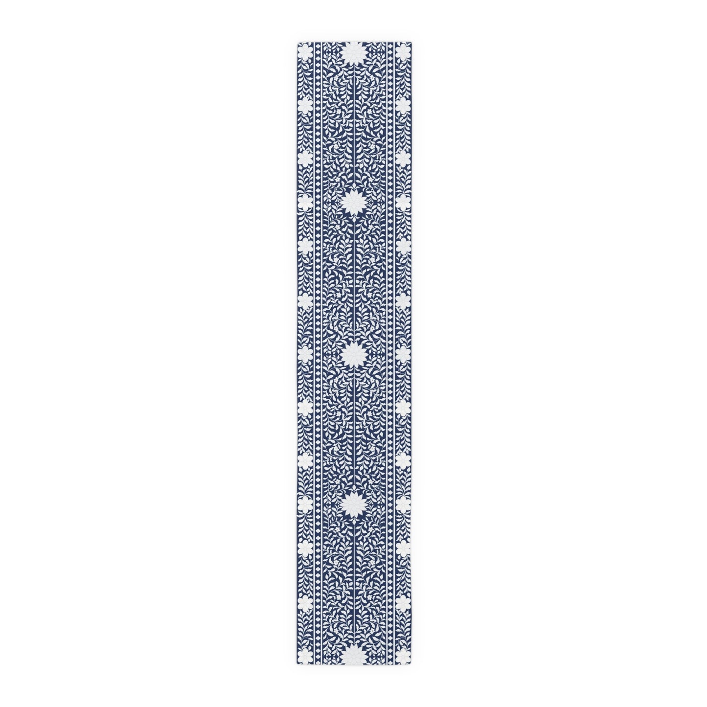 Navy Bone Inlay Table Runner