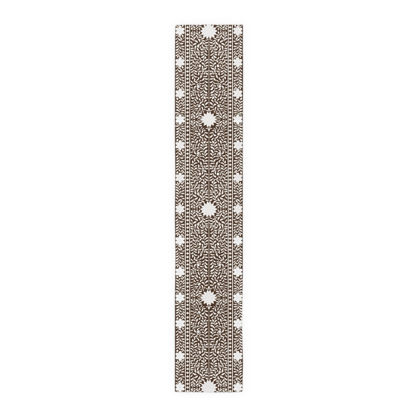 Brown Bone Inlay Table Runner