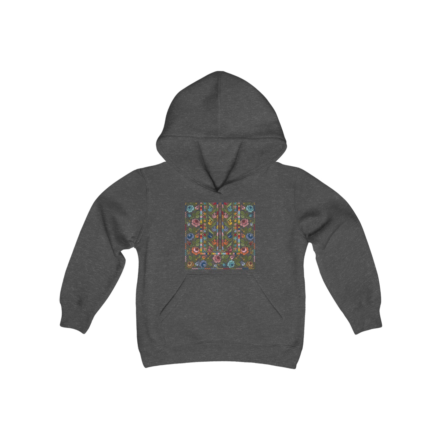 Floral Tatreez Hoodie - Kids