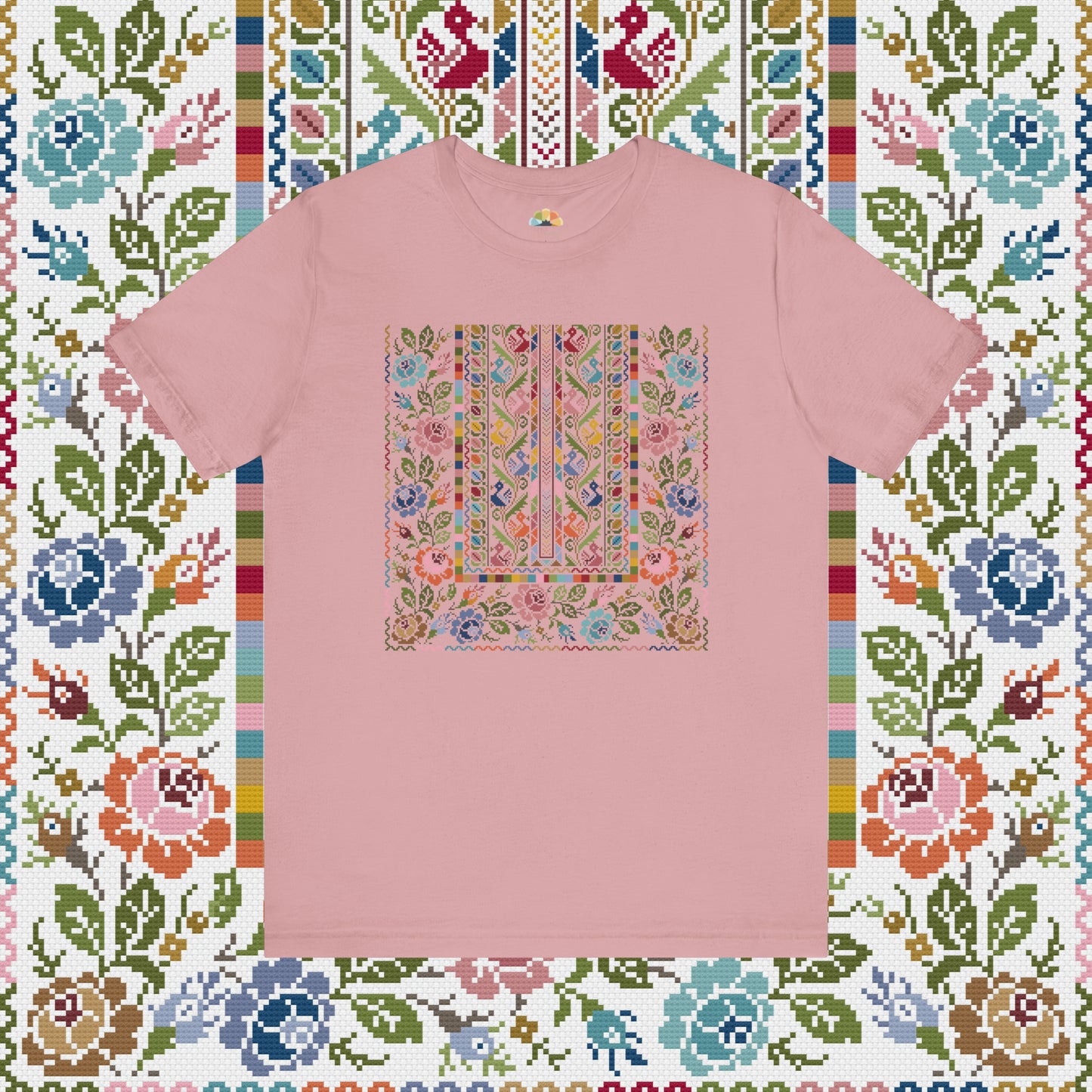 Floral Tatreez T-Shirt - Adult