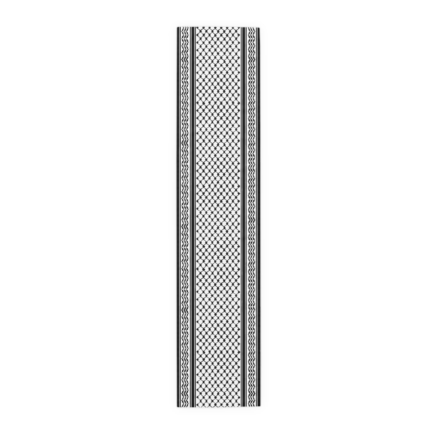 Black Keffiyeh Table Runner