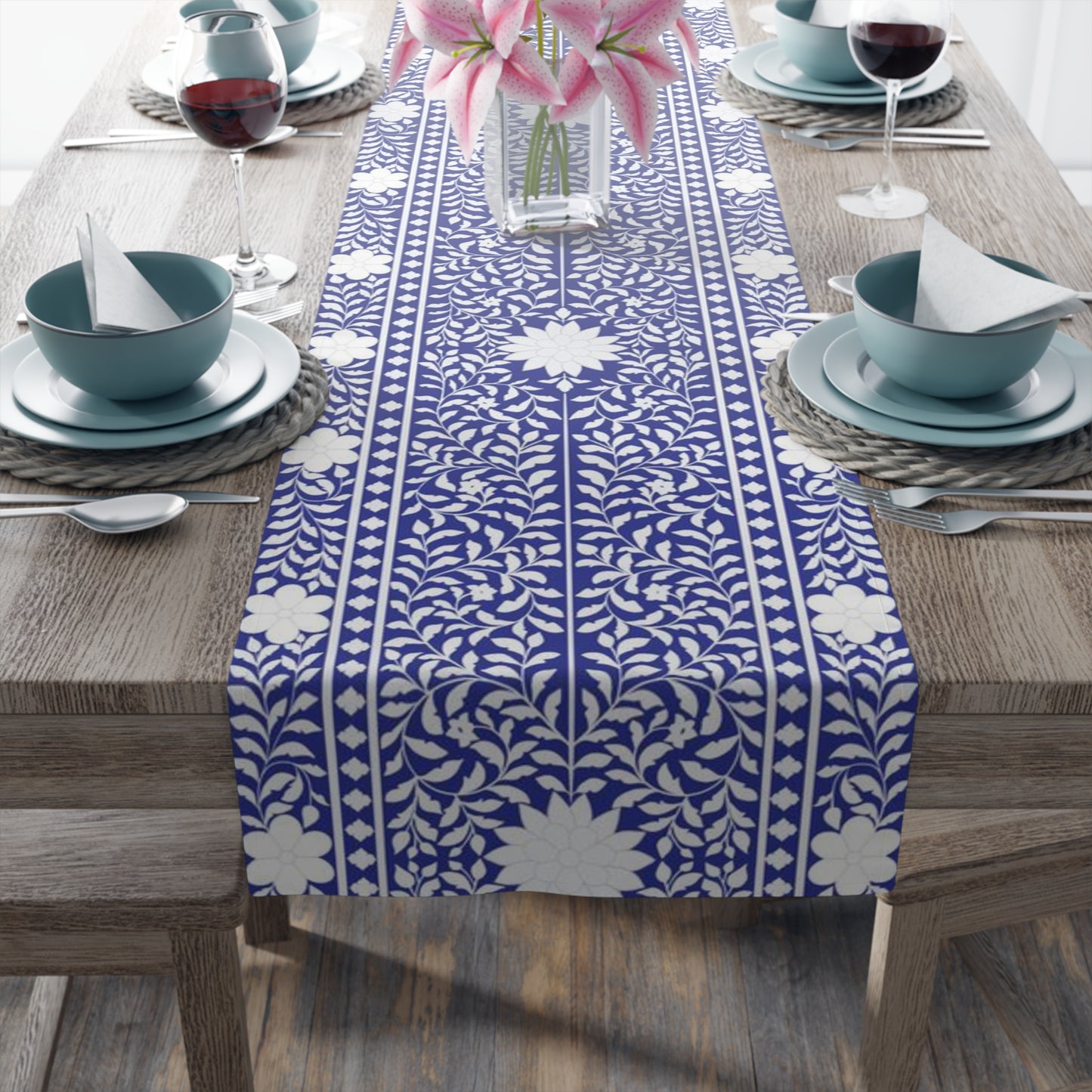 Bone Inlay Table Runner