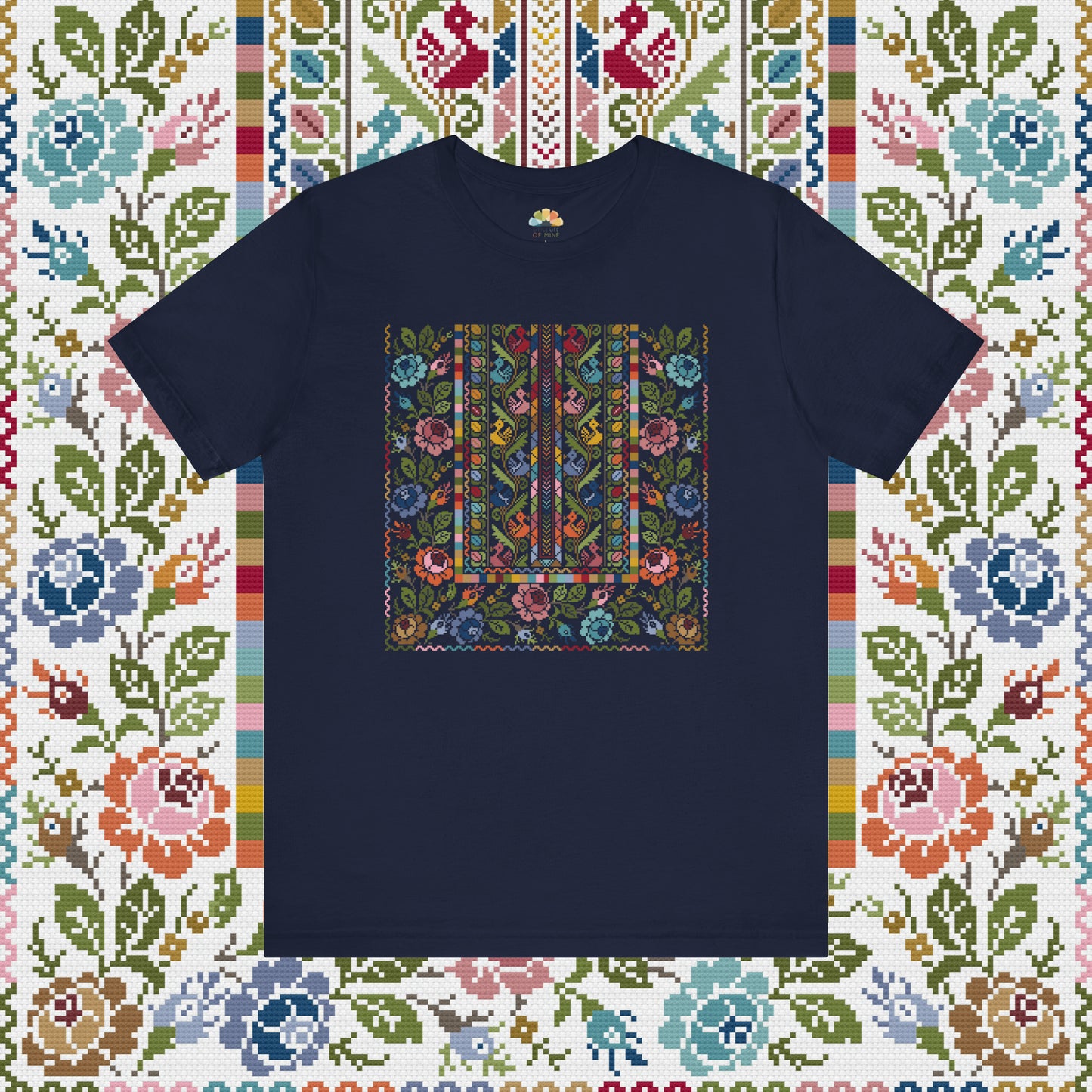 Floral Tatreez T-Shirt - Adult