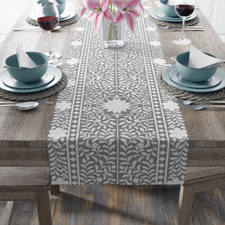 Gray Bone Inlay Table Runner