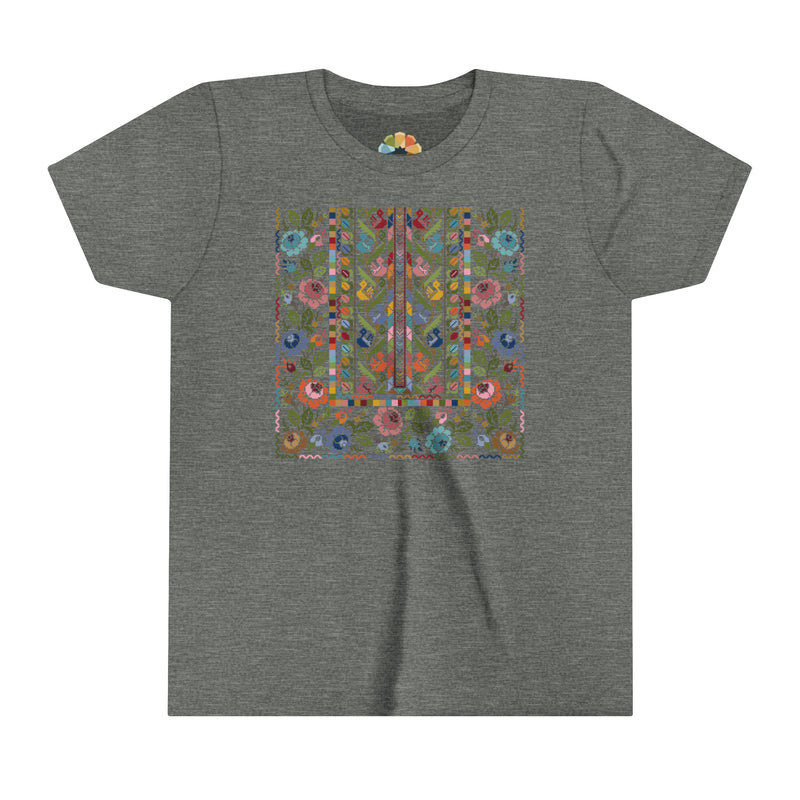 Floral Tatreez T-Shirt - Kids