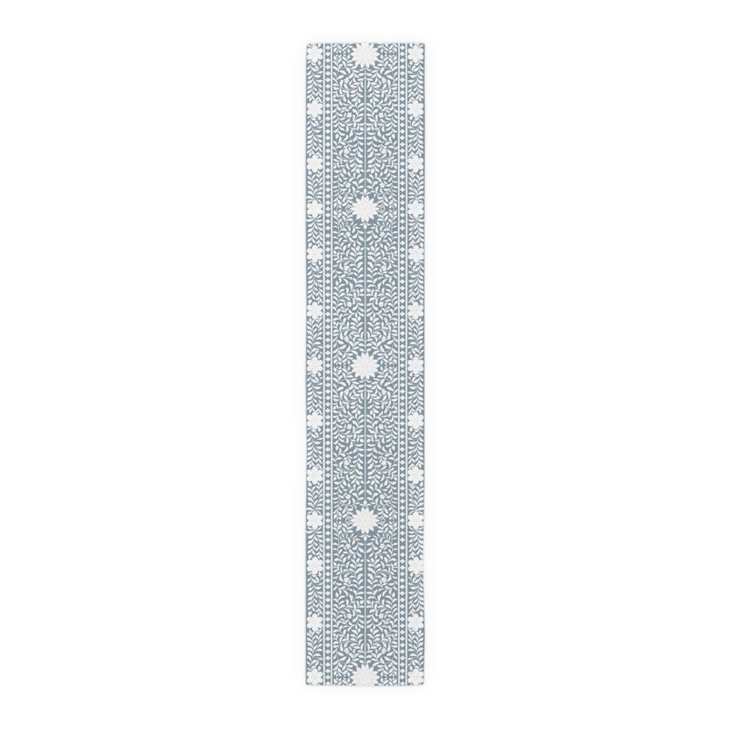 Smoky Blue Bone Inlay Table Runner