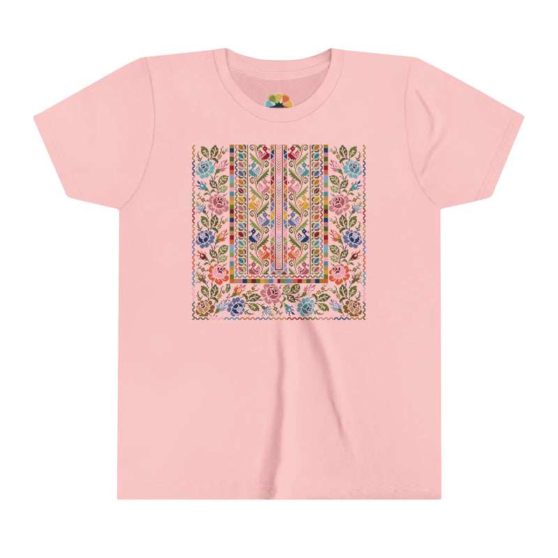 Floral Tatreez T-Shirt - Kids