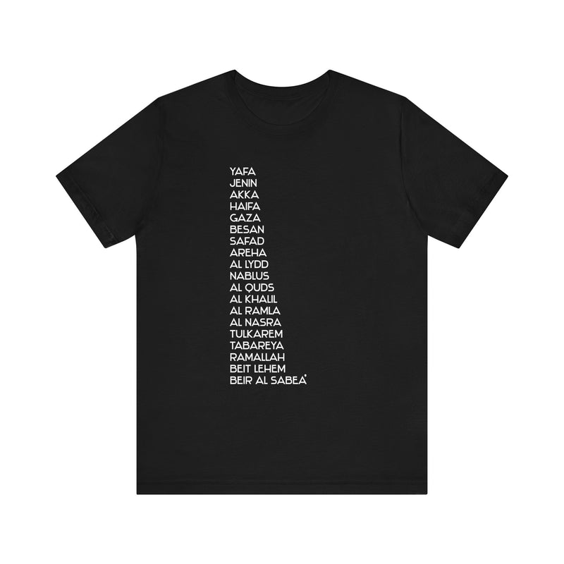 English Palestinian Cities T-Shirt - Adult