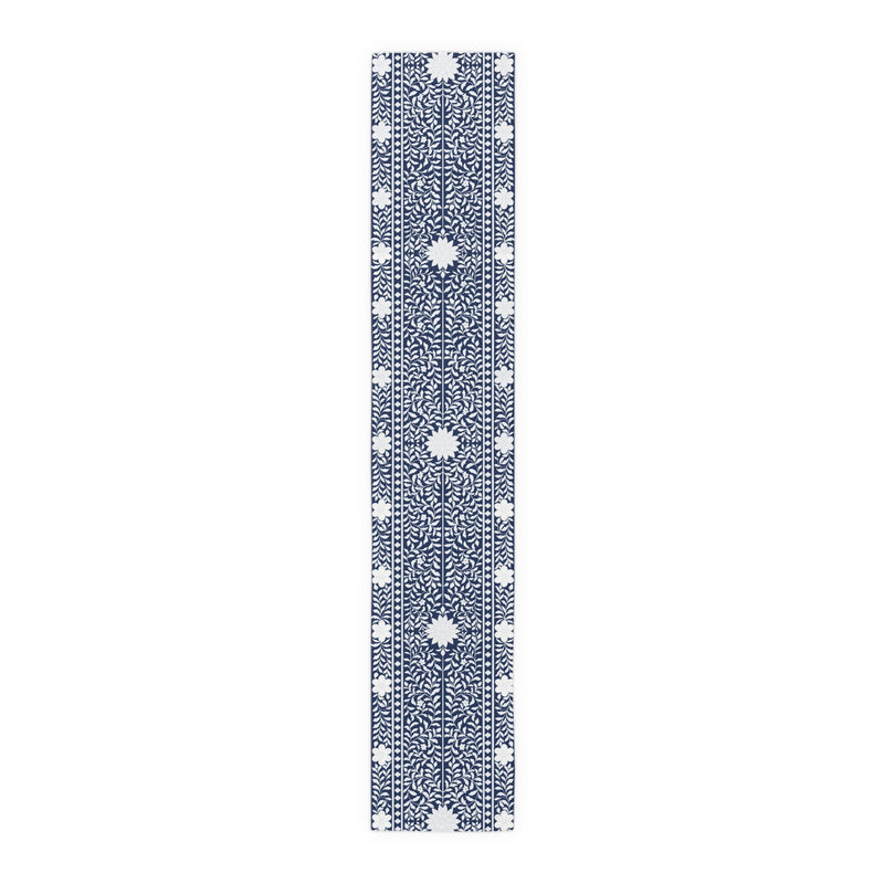 Navy Bone Inlay Table Runner