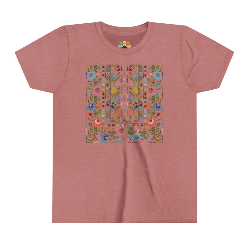 Floral Tatreez T-Shirt - Kids