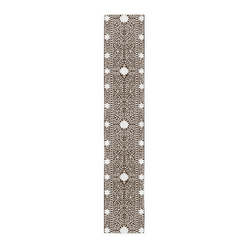 Brown Bone Inlay Table Runner