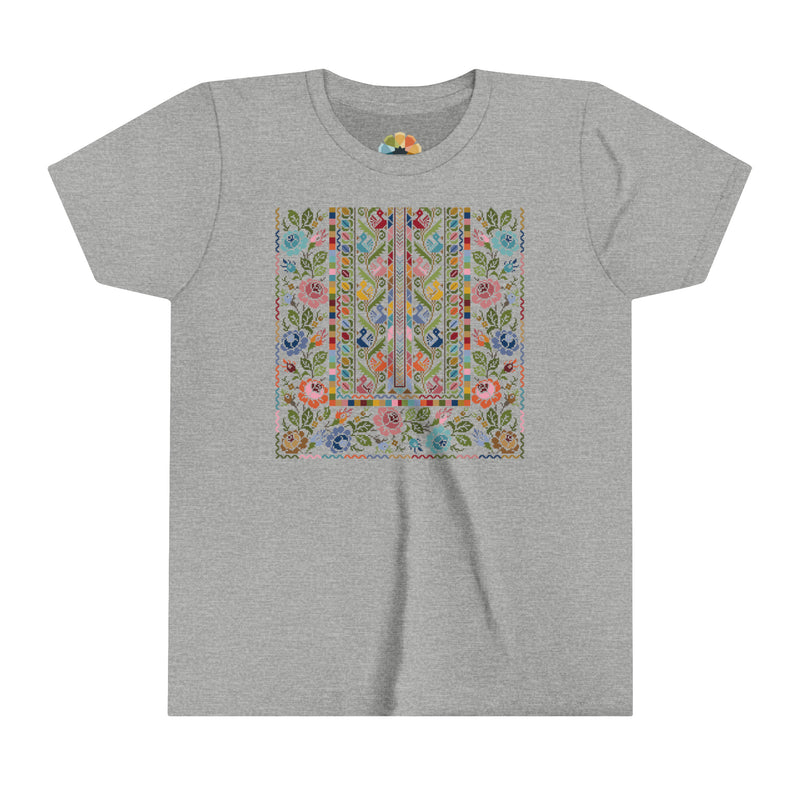 Floral Tatreez T-Shirt - Kids