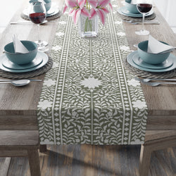 Olive Bone Inlay Table Runner