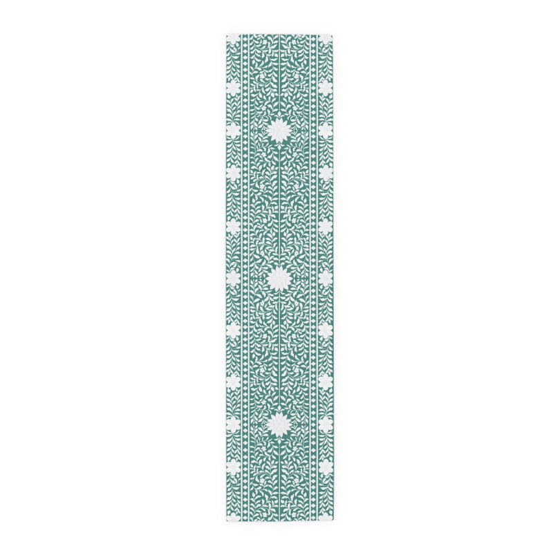 Teal Bone Inlay Table Runner