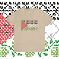 Tatreez Palestine Flag T-Shirt - Adult